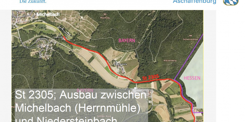 Stellungnahme zum geplanten Ausbau der ST 2305 zwischen Michelbach und Niedersteinbach