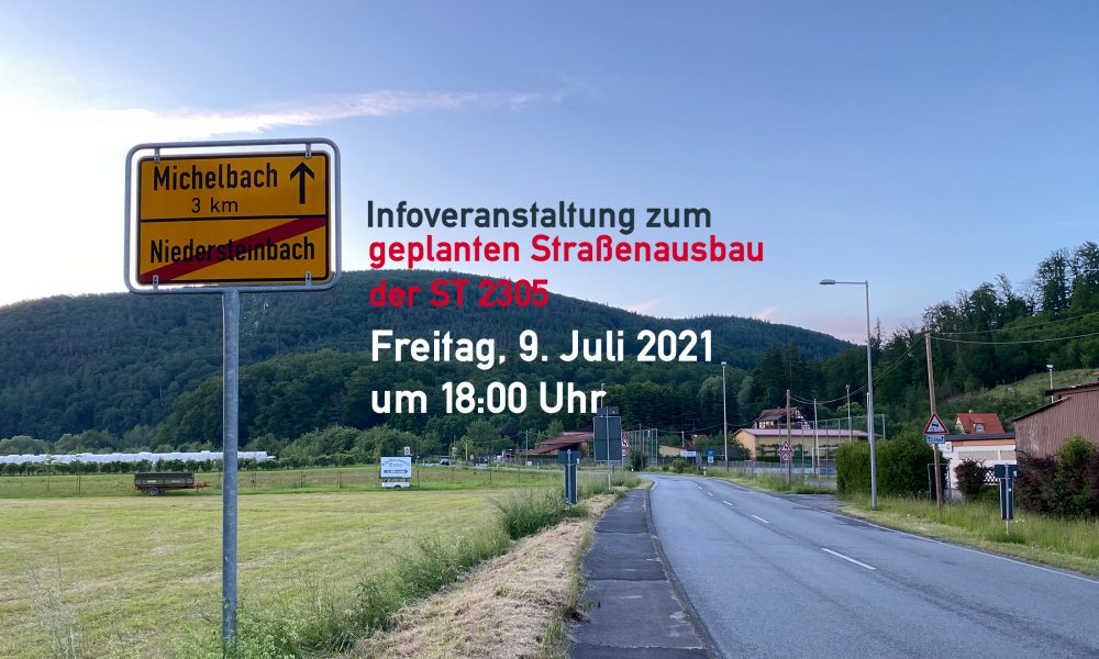 Einladung zur Informationsveranstaltung zum geplanten Straßenausbau der ST2305